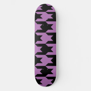 Houndstooth Pattern 1 Radiant Orchid Skateboard