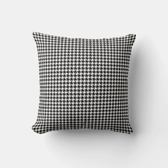 Houndstooth pattern - Black and white Cushion (Front)