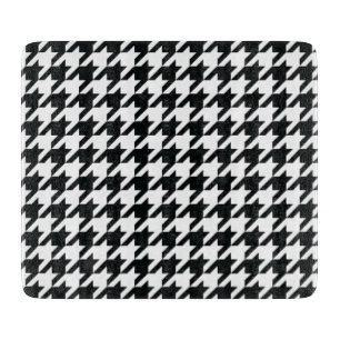 Houndstooth Pattern Black White Cutting Board