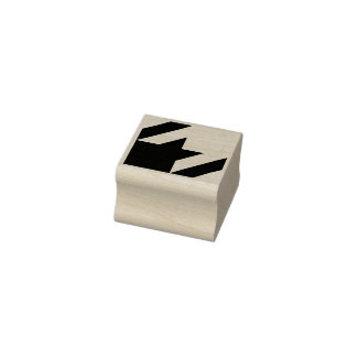 Houndstooth Pattern Black White Rubber Stamp