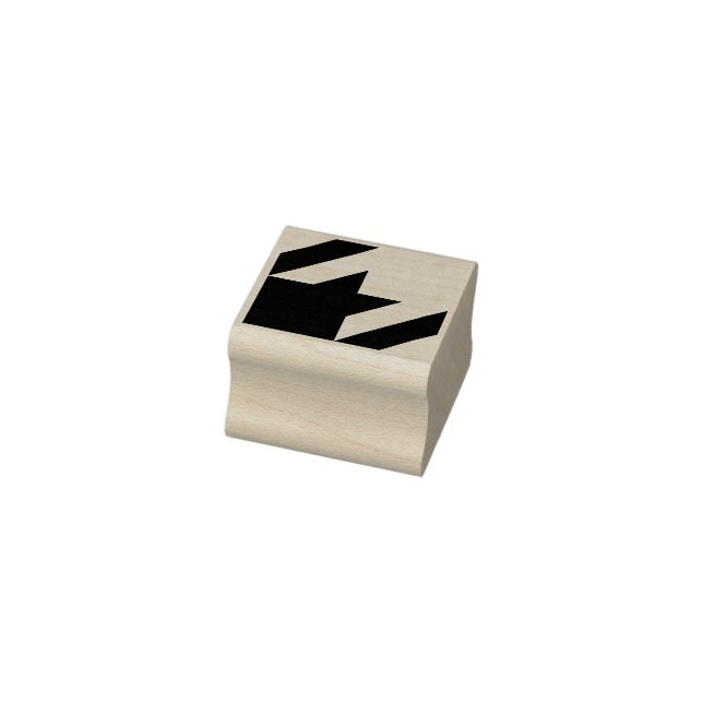 Houndstooth Pattern Black White Rubber Stamp (Stamp)