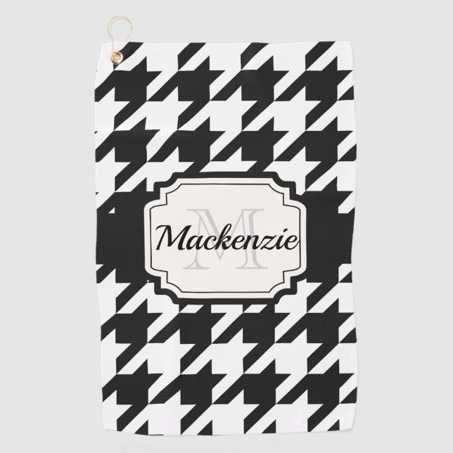 Houndstooth Pattern Golf Towel (Front)