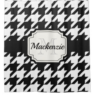 Houndstooth Pattern Shower Curtain