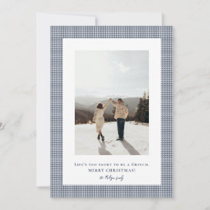 Houndstooth Peacoat frame photo Holiday Card