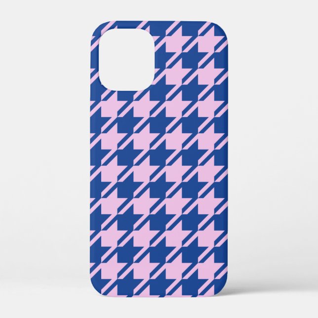 Houndstooth Pink+Blue Pattern Case-Mate iPhone Case (Back)