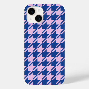 Houndstooth Pink+Blue Pattern Case-Mate iPhone 14 Case