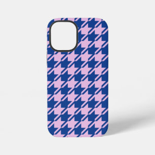 Houndstooth Pink+Blue Pattern iPhone 12 Mini Case