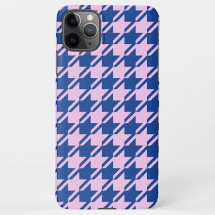 Houndstooth Pink+Blue Pattern iPhone 11Pro Max Case