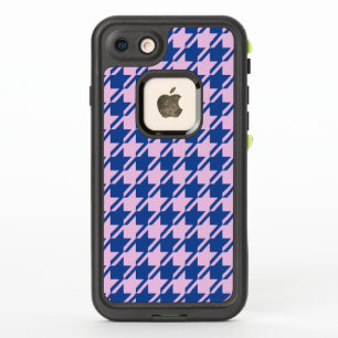 Houndstooth Pink+Blue Pattern