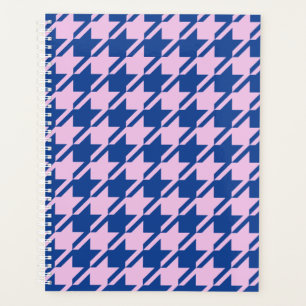Houndstooth Pink+Blue Pattern Planner
