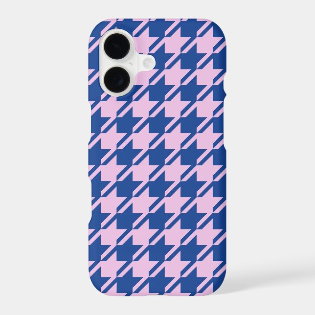 Houndstooth Pink+Blue Pattern Samsung Galaxy S21 Case (Back)