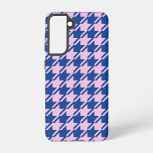 Houndstooth Pink+Blue Pattern Samsung Galaxy Case