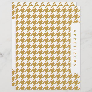 Houndstooth Recipe Divider / Appetizers / Custom