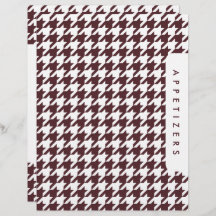 Houndstooth Recipe Divider / Appetizers / Custom  