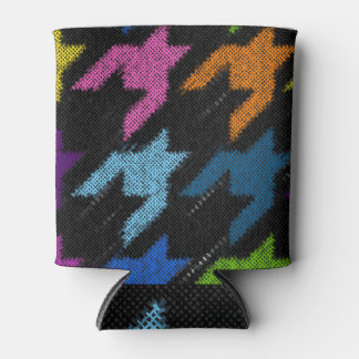 Houndstooth: rough canvas imitation. can cooler