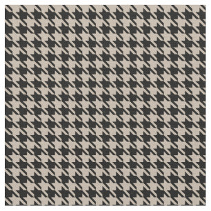 Houndstooth Tan and Black Fabric