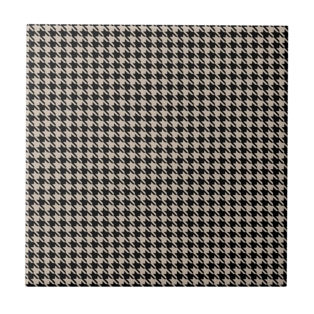 Houndstooth Tan and Black Tile (Front)