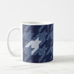 Houndstooth Tartan Jeans Background Design Coffee Mug