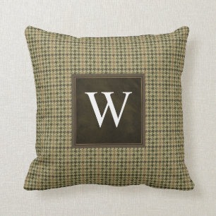 Houndstooth Tweed Personalised Cushion