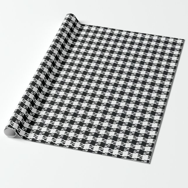 Houndstooth Wrapping Paper (Unrolled)