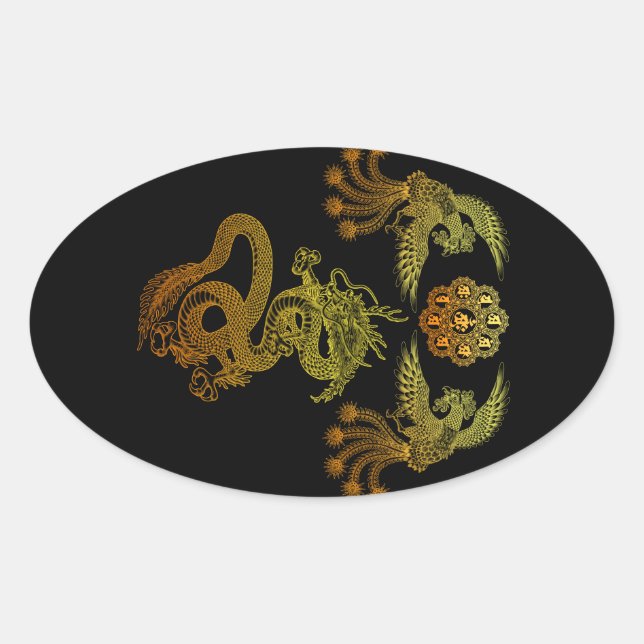 Houou ryuu oval sticker (Front)