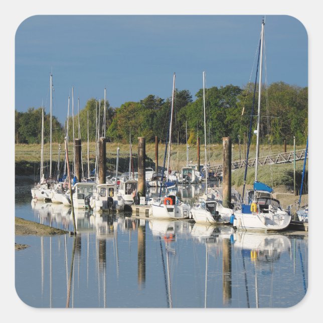 Hourdel port at Cayeux sur Mer Square Sticker (Front)