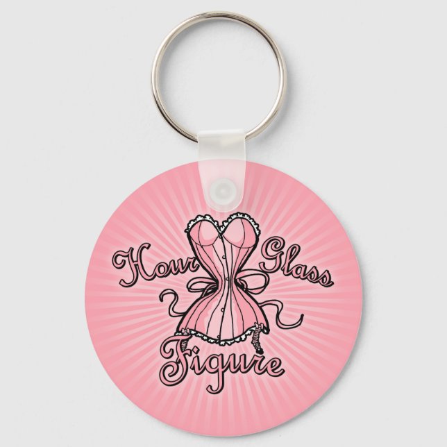 Hourglass Figure Key Ring (Front)