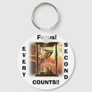 Hourglass, Focus!, EVERY, SECOND, COUNTS!! Key Ring
