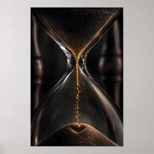Hourglass Heart-Shaped Sand Poster