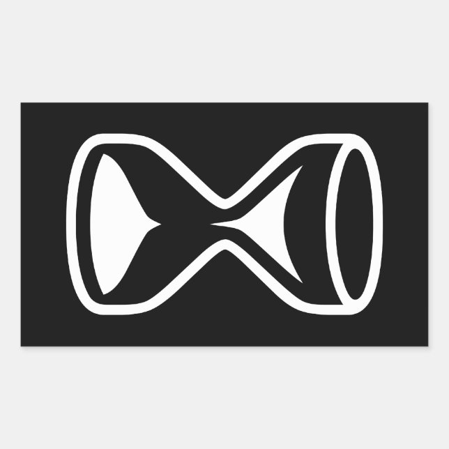 Hourglass Rectangular Sticker (Front)