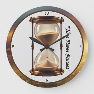 "Hourglass Reflections" Large Clock
