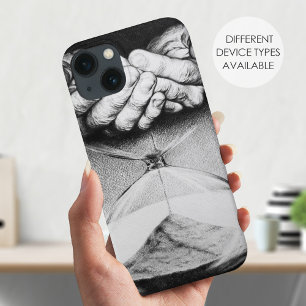 Hourglass Time Sand Hands Drawing Surreal Dark Art iPhone 13 Case