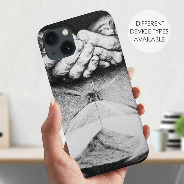 Hourglass Time Sand Hands Drawing Surreal Dark Art Case-Mate iPhone Case (Creator Uploaded)