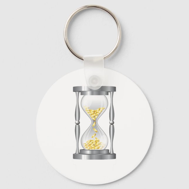Hourglass With Money Key Ring (Front)