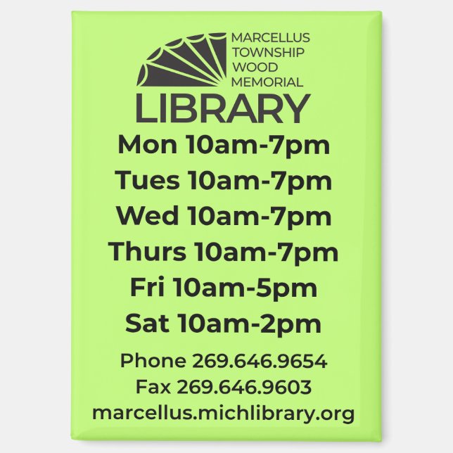 Hours Magnet (Front)