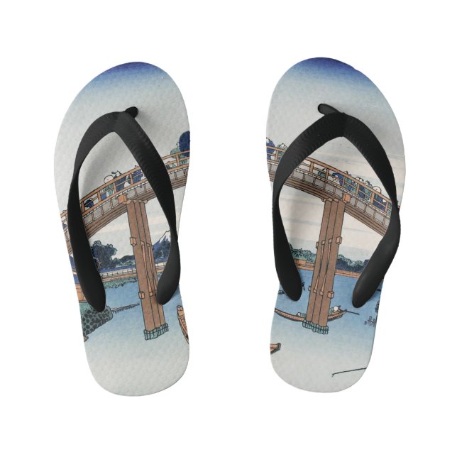 Housai  Mount Fuji seen from below Men's Bridge    Kid's Thongs (Footbed)
