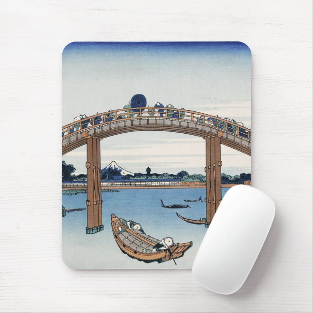 Housai  Mount Fuji seen from below Men's Bridge    Mouse Pad (With Mouse)