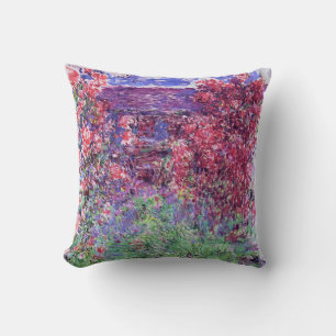 House Among the Roses Claude Monet Fine Art Cushion