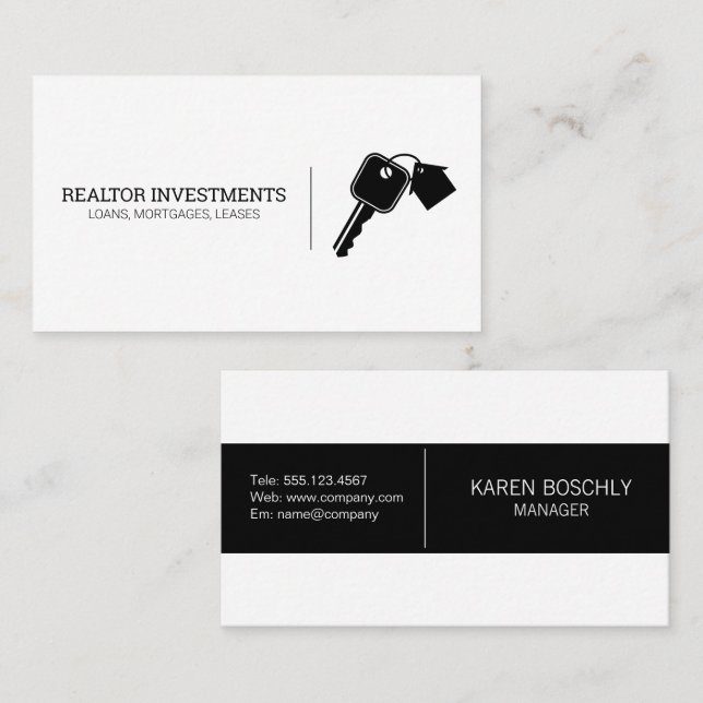 House and Keys Business Card (Front/Back)