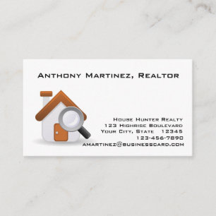 House and Magniyfing Glass Business Card