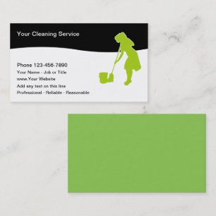House And Office Cleaning Business Cards