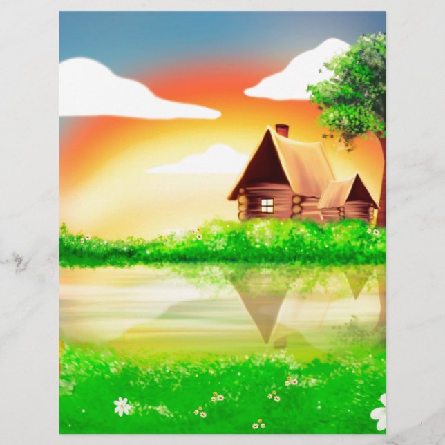 House and river painting (Front)