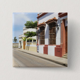 House at the roadside 15 cm square badge