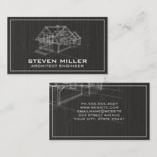 House Blue Print Architect Construction Business Card