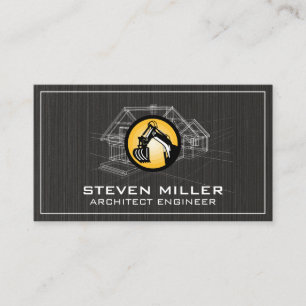 House Blue Print Architect Construction Logo Business Card