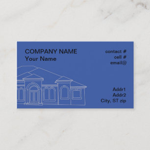 House blueprint business card