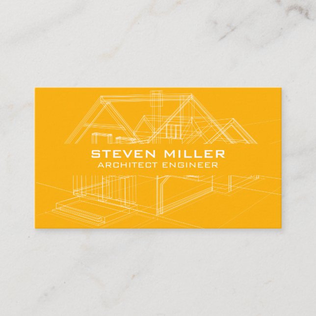 House Blueprints Schematics | Architect Design Bus Business Card (Front)