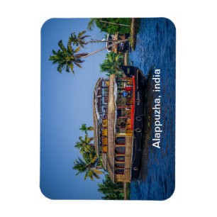 House boat in Alappuzha, Kerala, India Magnet