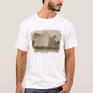 House Building in Samoa, c.1875 (sepia photo) T-Shirt