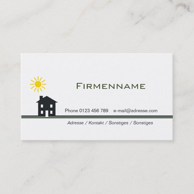 house business card (Front)